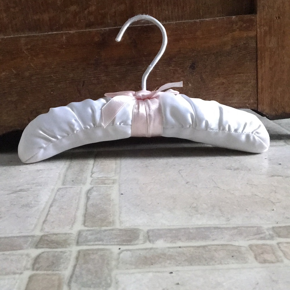 Adorable ribbon and silk baby girl hangers